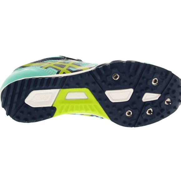 ASICS Hyper Rocketgirl Xc Running Shoes – Womens Aruba Blue Neon Lime Poseidon - Picture 2 of 5